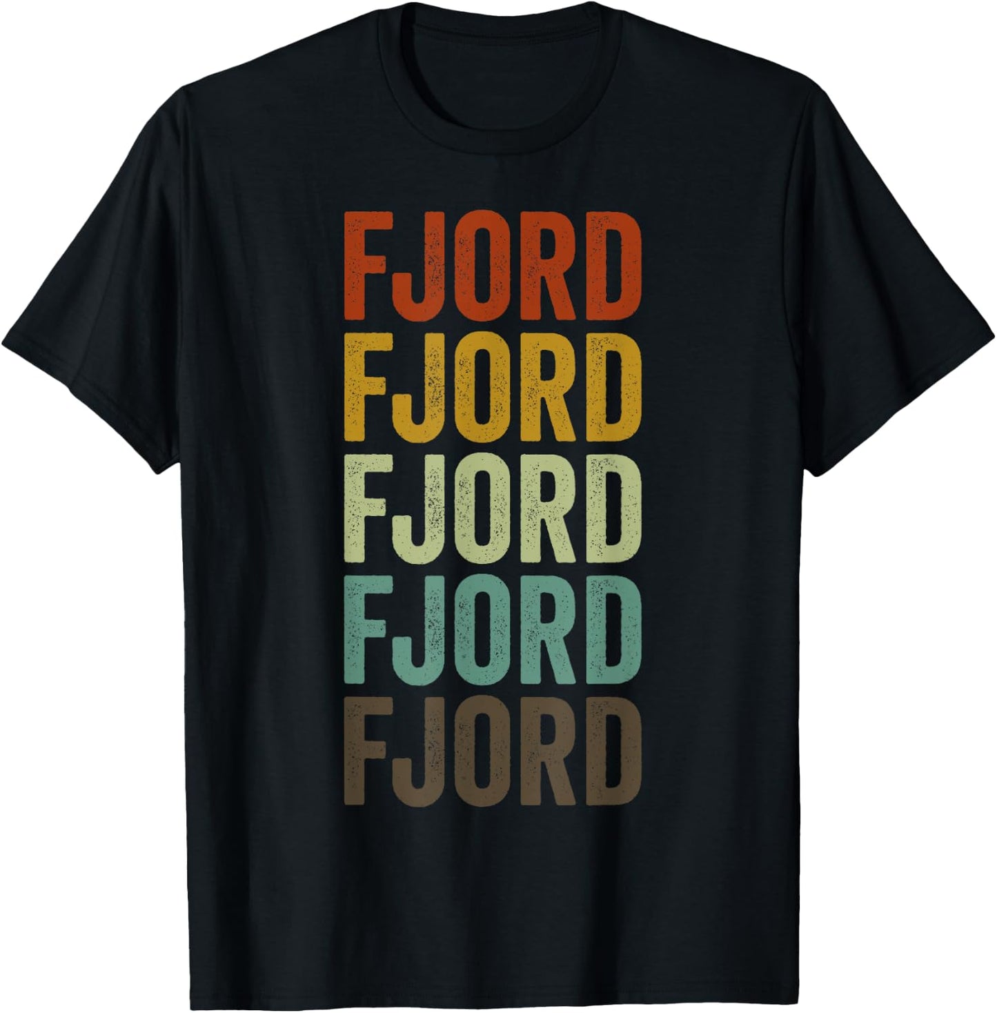 Fjord Horse Retro T-Shirt - T-Shirt | Black
