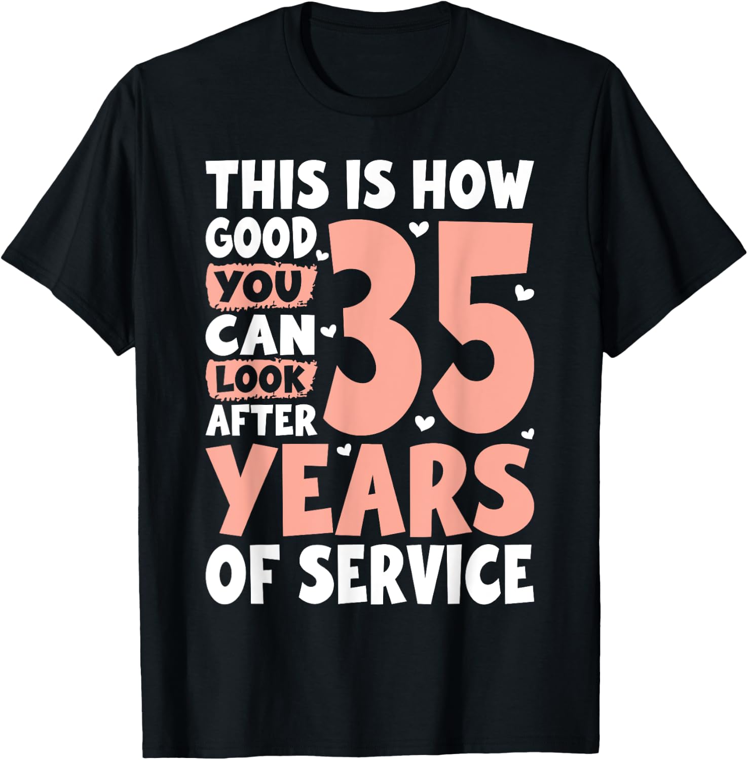 Service Anniversary 35 Years of Work Colleague T-Shirt - T-Shirt | Black