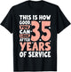 Service Anniversary 35 Years of Work Colleague T-Shirt - T-Shirt | Black