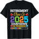Funny Teacher Retirement Class of 2025 Countdown in Progress T-Shirt - T-Shirt | Black