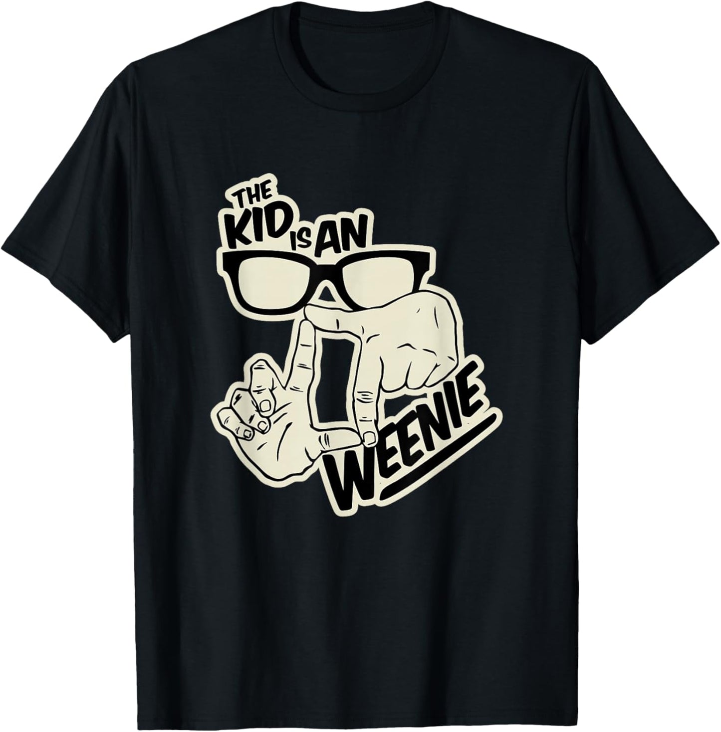 The Sandlot Kid is an Weenie Hand Glasses T-Shirt - T-Shirt | Black
