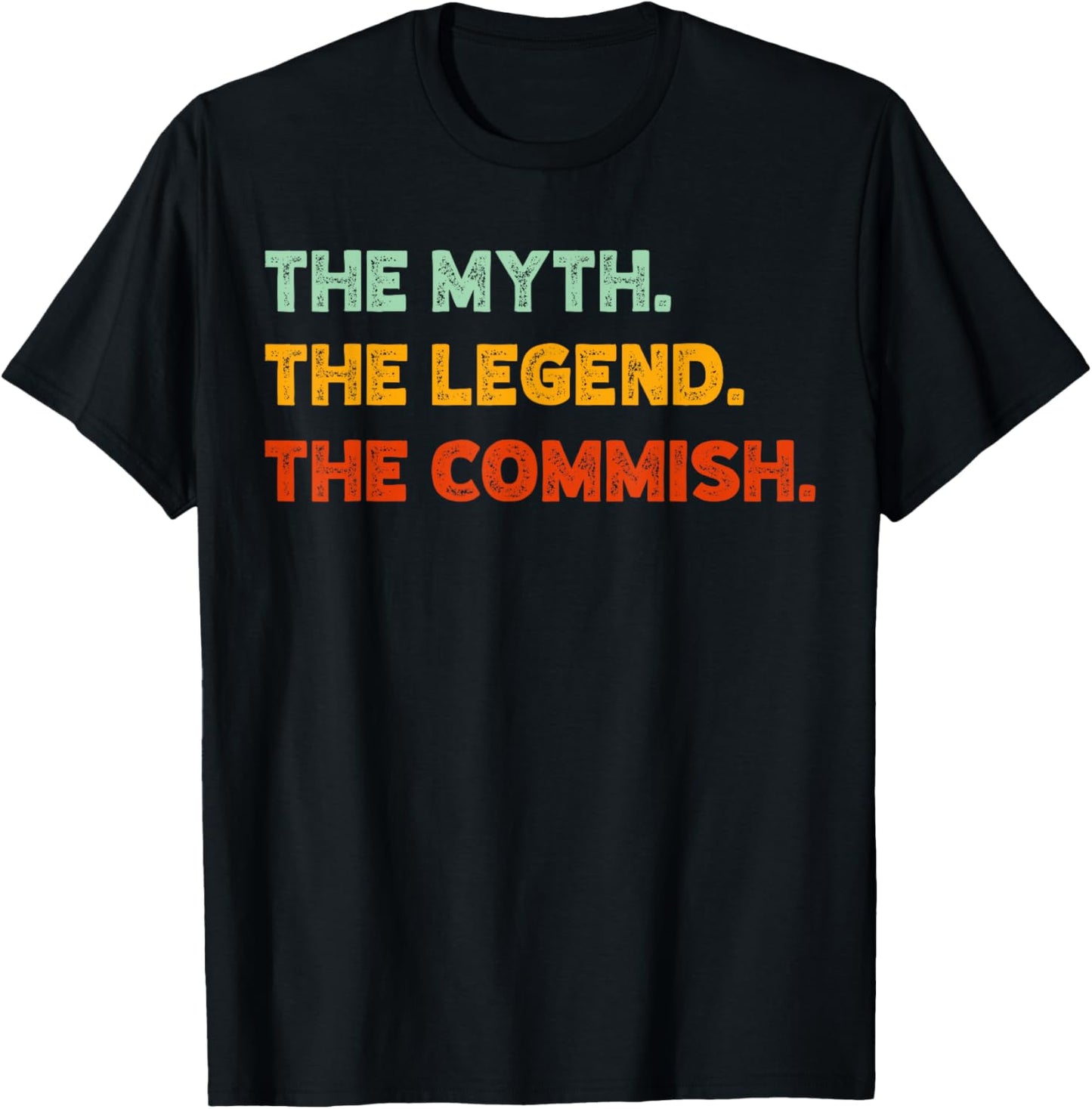 Fantasy Football Support Funny Commish Fantasy Football Commissioner - Black, Men's, Short Sleeve, Small T-Shirt - T-Shirt | Black