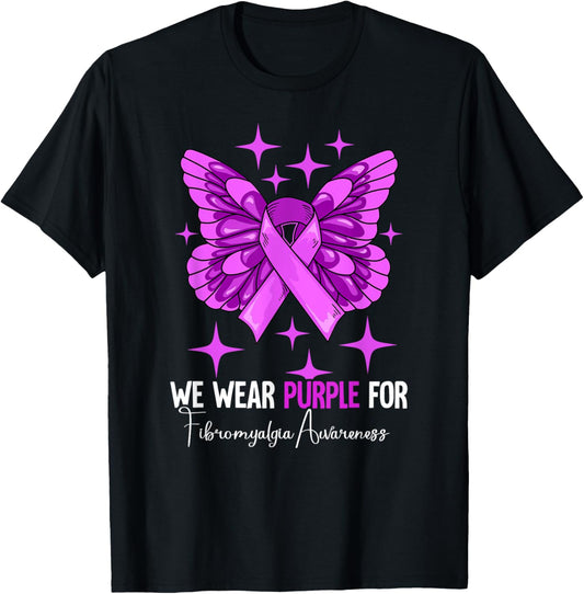 Fibromyalgia Gifts Fibromyalgia Awareness - -Adults, Black, Small, Short Sleeve T-Shirt - T-Shirt | Black