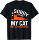 Sorry I'm Late My Cat Was Sitting On Me | Funny Cat Sayings Men Women Girls Kids T-Shirt - T-Shirt | Black