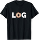Funny Log Stump Art Tree T-Shirt - T-Shirt | Black