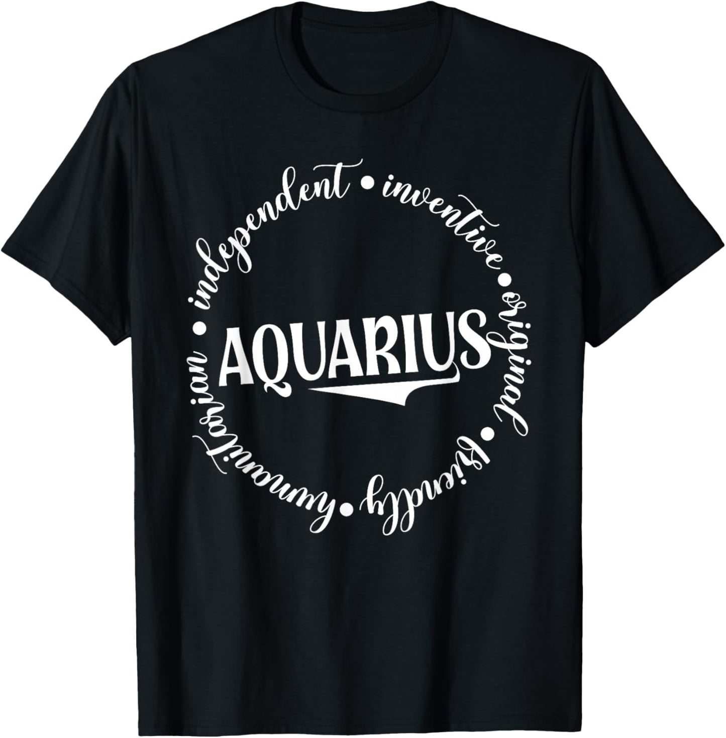 Aquarius Definition February Birthday Zodiac Gifts Aquarious T-Shirt - T-Shirt | Black