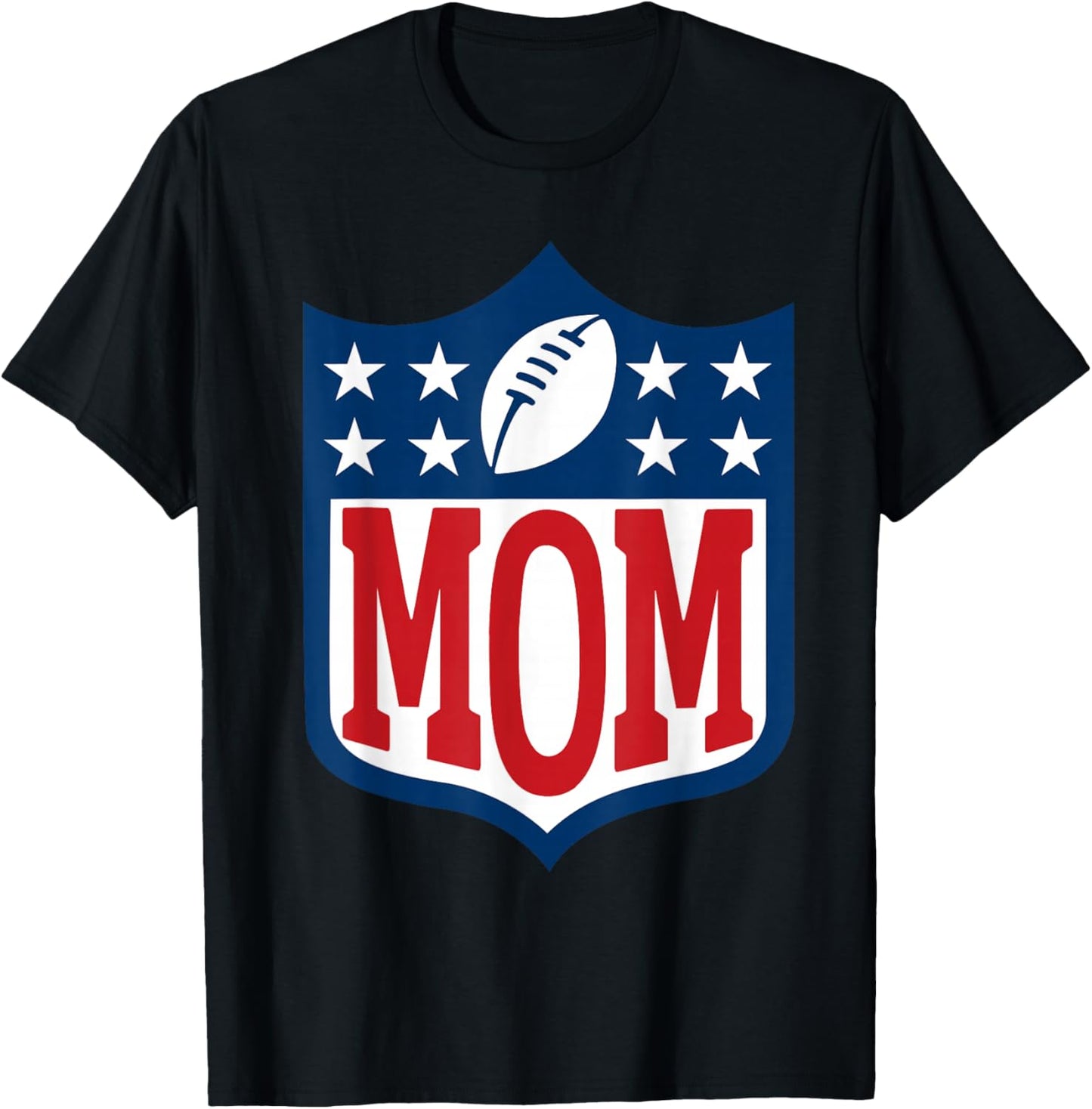 Mom American Football Happy Birthday Family Matching Retro T-Shirt - T-Shirt | Black