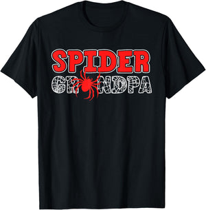 Spider Grandpa Spidey Birthday Christmas Matching Family T-Shirt - T-Shirt | Black
