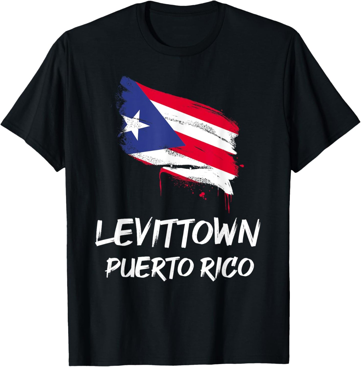 Levittown Puerto Rico PR Puerto Rican Heritage Flag T-Shirt - T-Shirt | Black