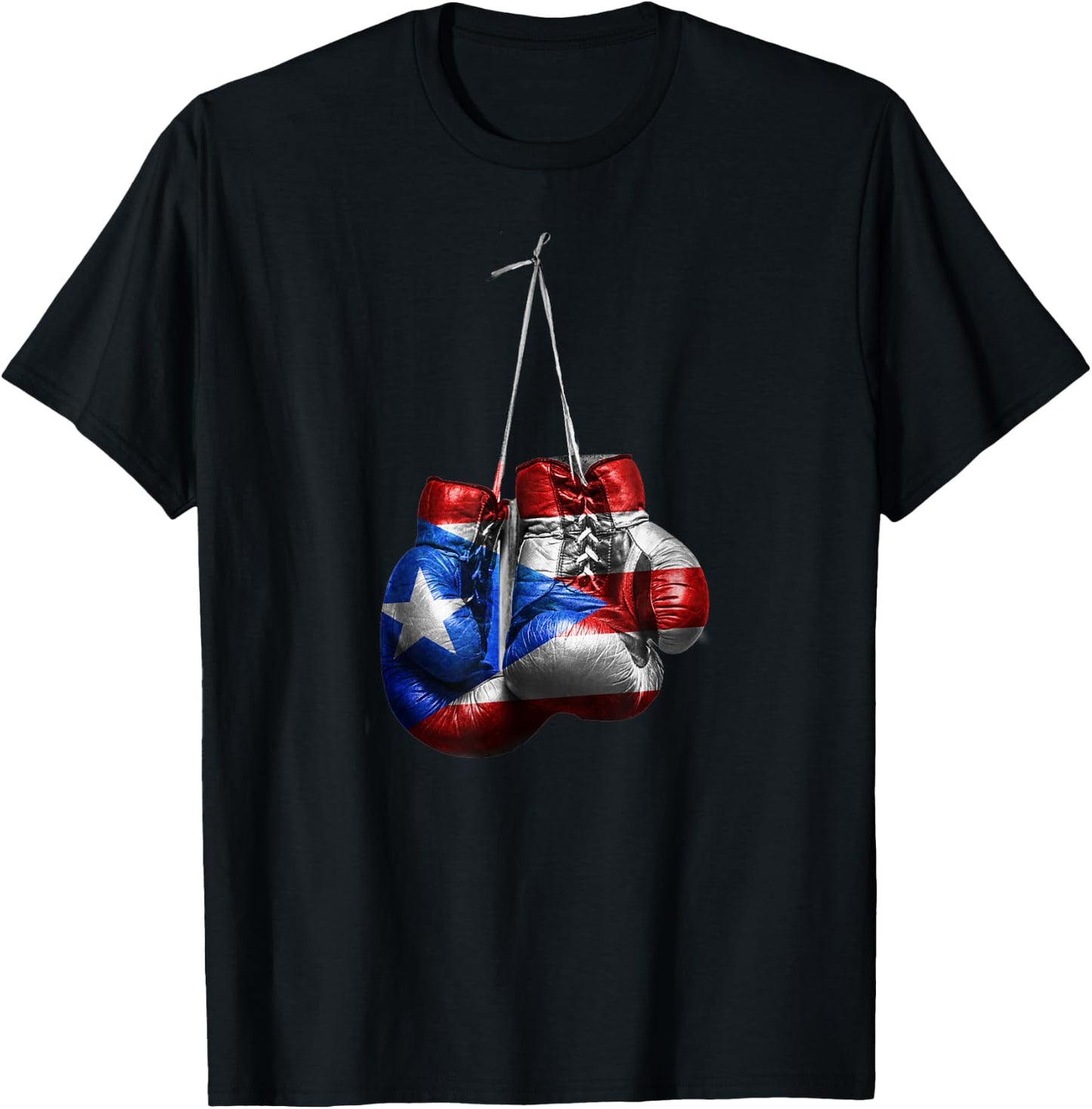 Puerto Rico Vintage Boxing Gloves T-Shirt - T-Shirt | Black