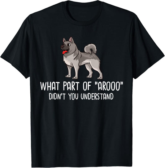 Norwegian Elkhound Dog Puppies Owner Lover T-Shirt - T-Shirt | Black