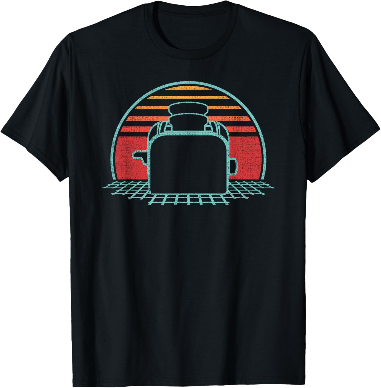 Toast Bread Retro Toaster Vintage 80s Style Gift T-Shirt - T-Shirt | Black