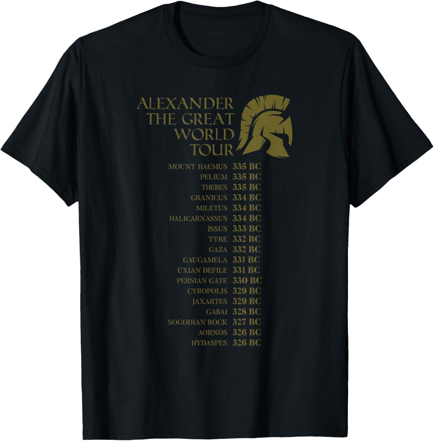 Alexander The Great World Tour Funny Historian Gift Men Kids T-Shirt - T-Shirt | Black