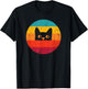Funny Cat Gift Retro Vintage T-Shirt - T-Shirt | Black