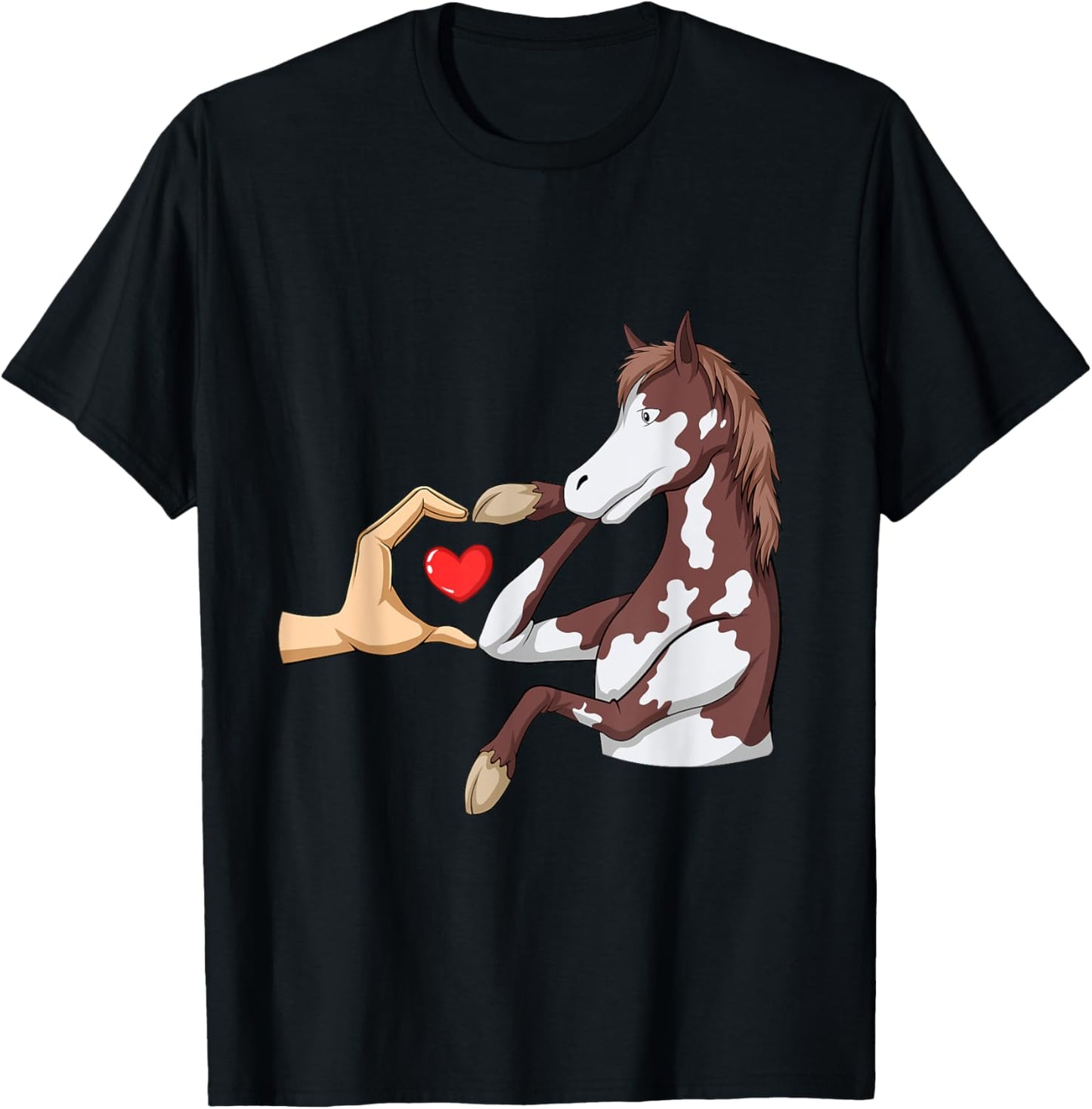 Horseback Rancher Horses Equestrian American Paint Horse T-Shirt - T-Shirt | Black