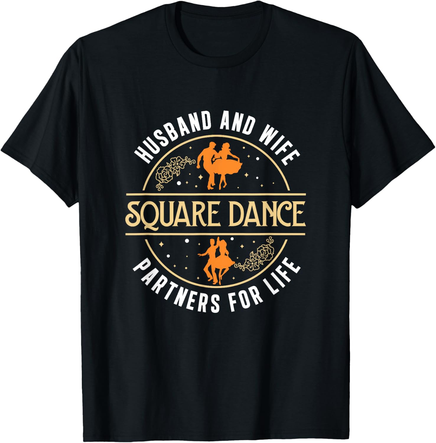 Husband And Wife Cute Square Dancing Partner A Square Dancer T-Shirt - T-Shirt | Black