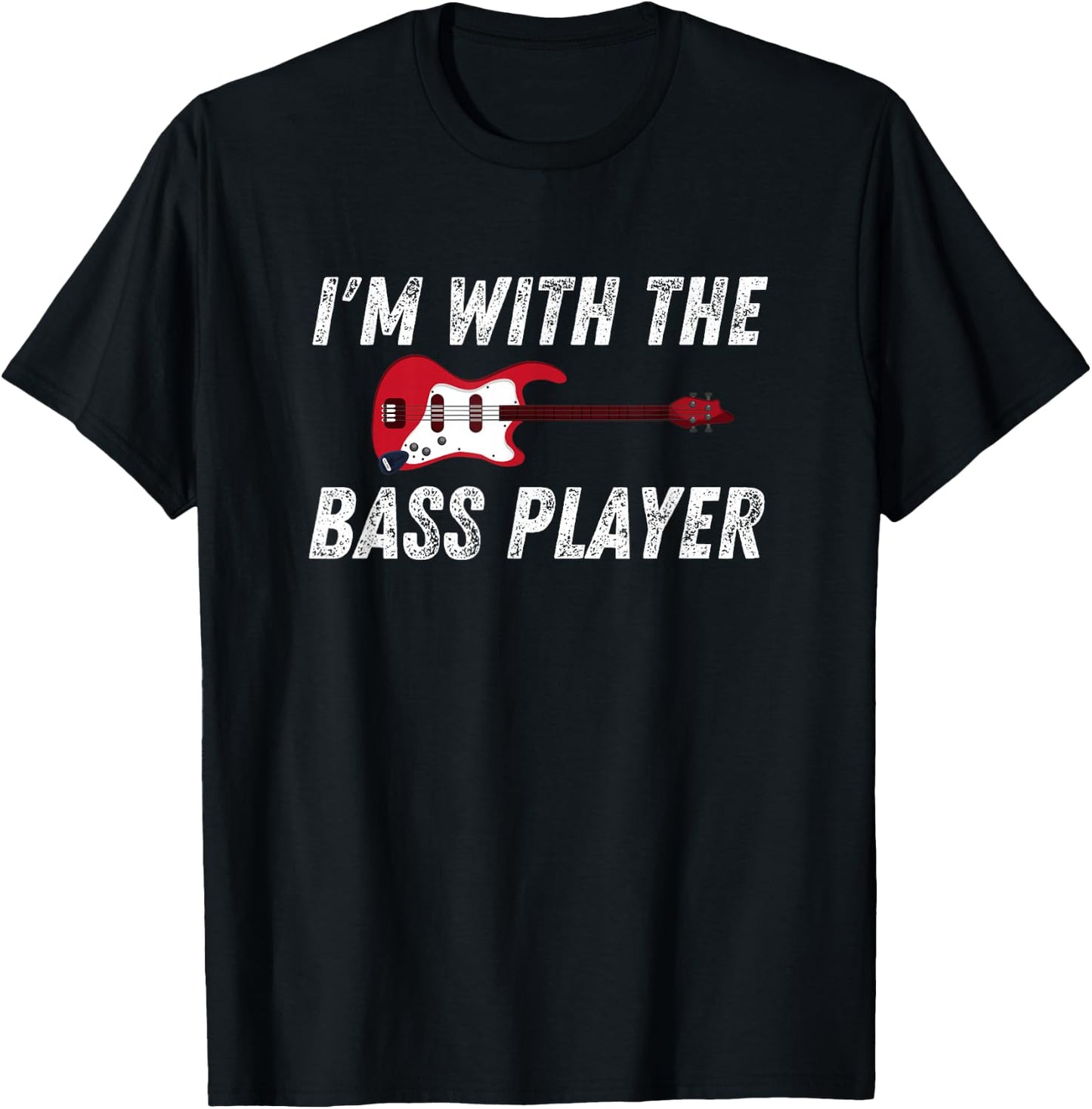 I'm With The Bass Player Bassist Couple Wife Girlfriend Kid T-Shirt - T-Shirt | Black