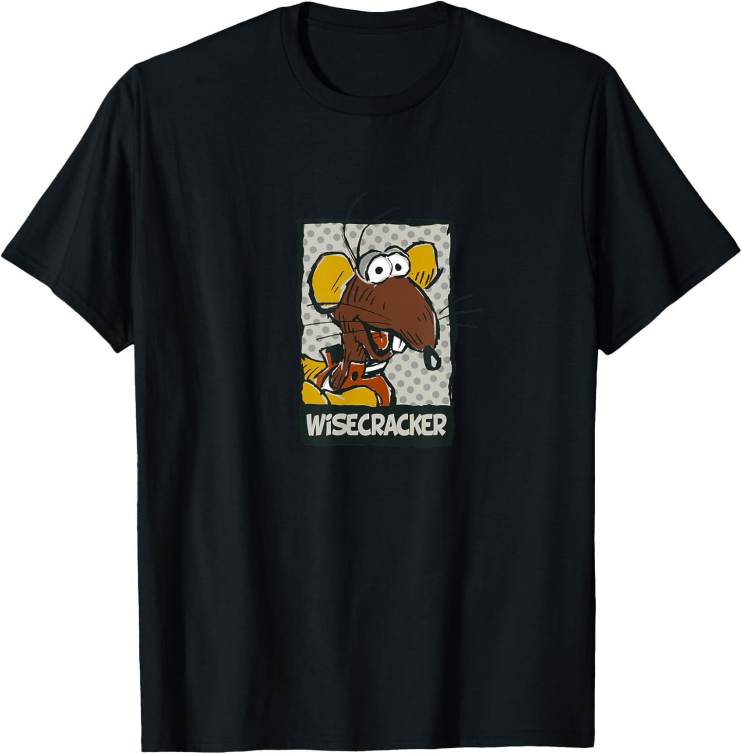 Disney The Muppets Rizzo The Rat Wisecracker Drawn Portrait T-Shirt - T-Shirt | Black