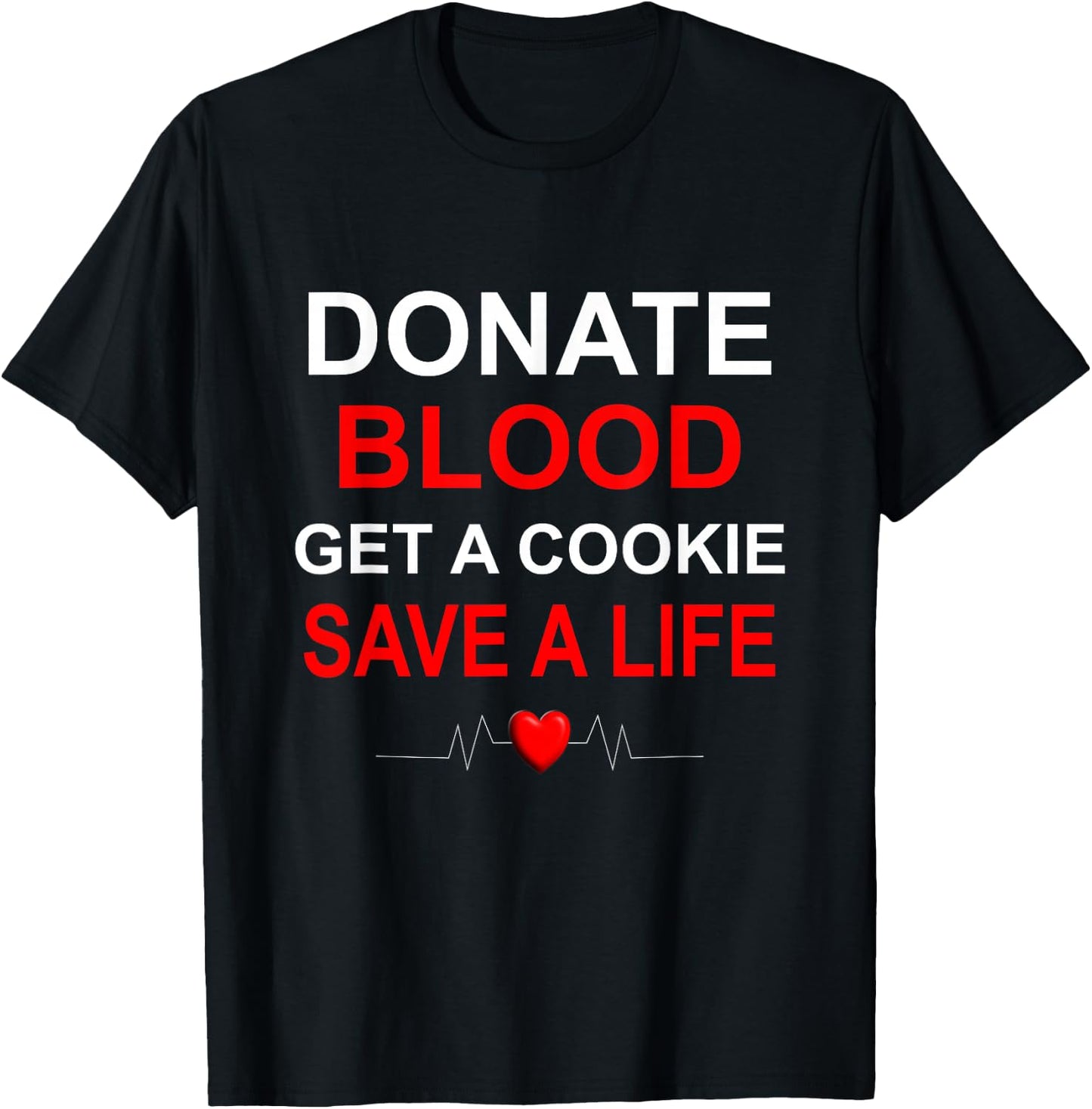 Donate Blood design Gift of life Give Blood T-Shirt - T-Shirt | Black