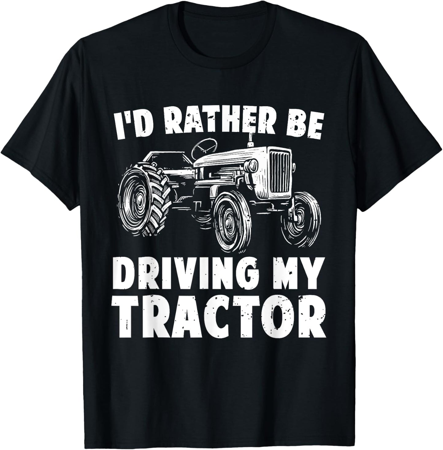 Best Farmer Design Women Boys Girls Tractor Lovers T-Shirt - T-Shirt | Black