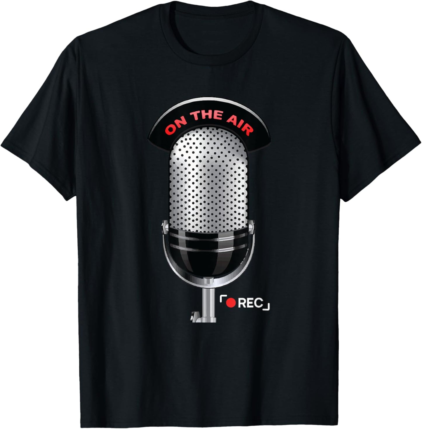 This Is My Podcast Mic Costume Funny Podcasters Halloween T-Shirt - T-Shirt | Black