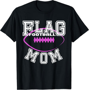 Football Flag Mum for Players Mothers T-Shirt - T-Shirt | Black