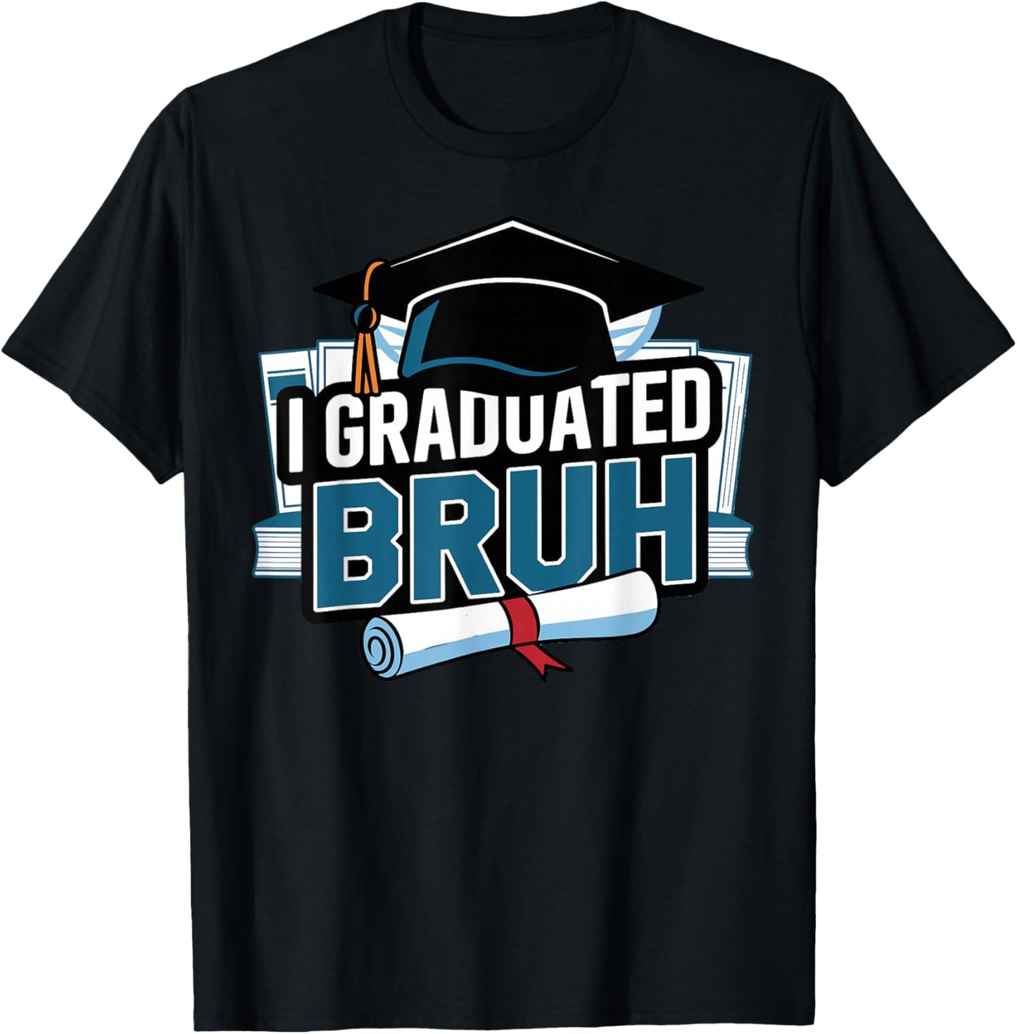 I Graduated Bruh High School Graduation Graduate Grad Kids T-Shirt - T-Shirt | Black