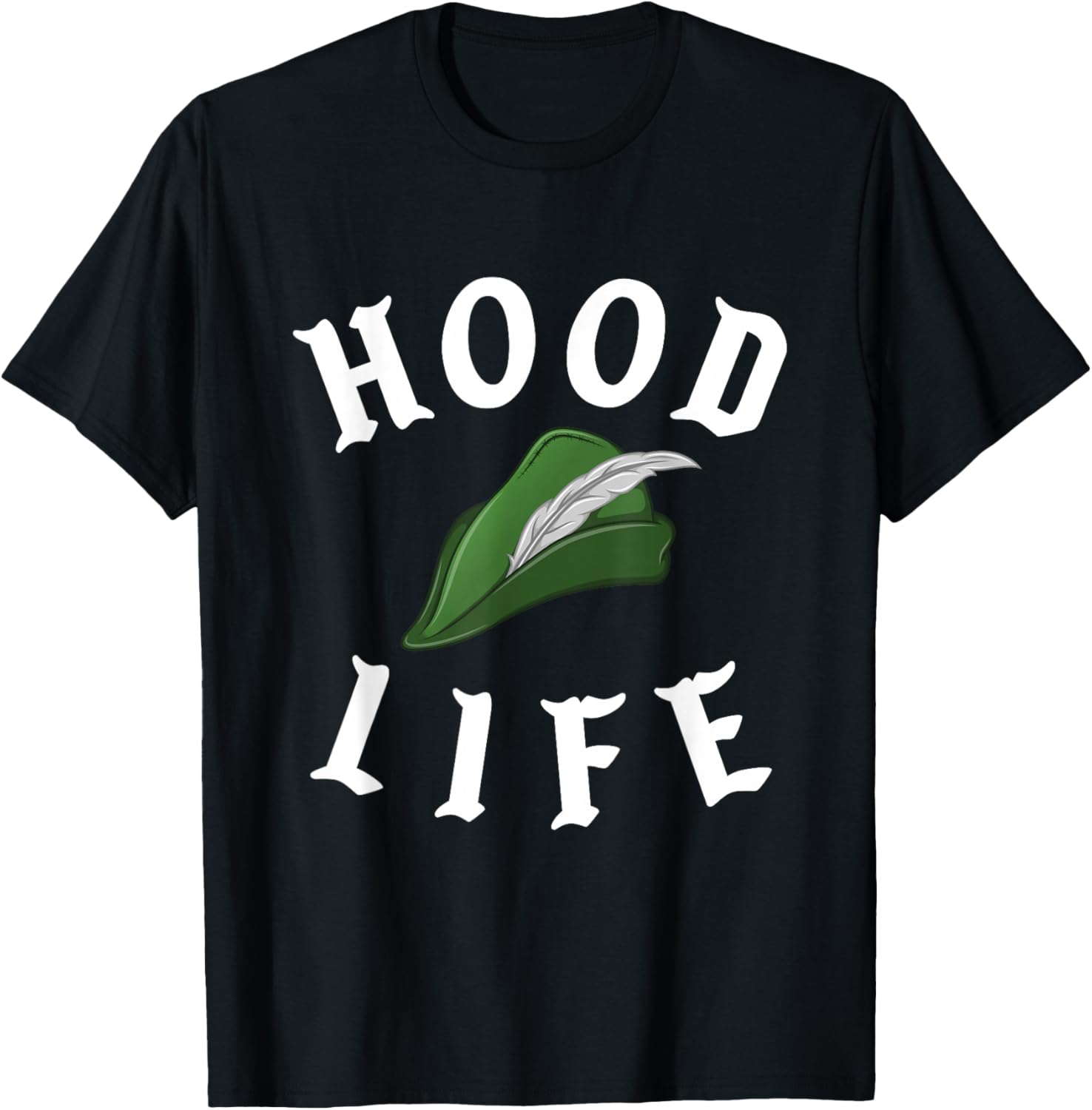 Parody Robin Hood Life Cool Gangster Nerd Funny Book Reading T-Shirt - T-Shirt | Black