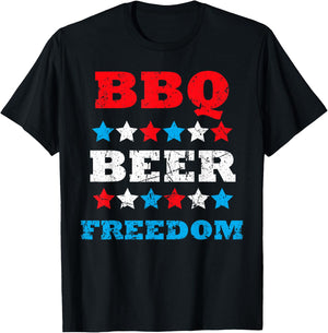 BBQ Beer Freedom T-Shirt - T-Shirt | Black