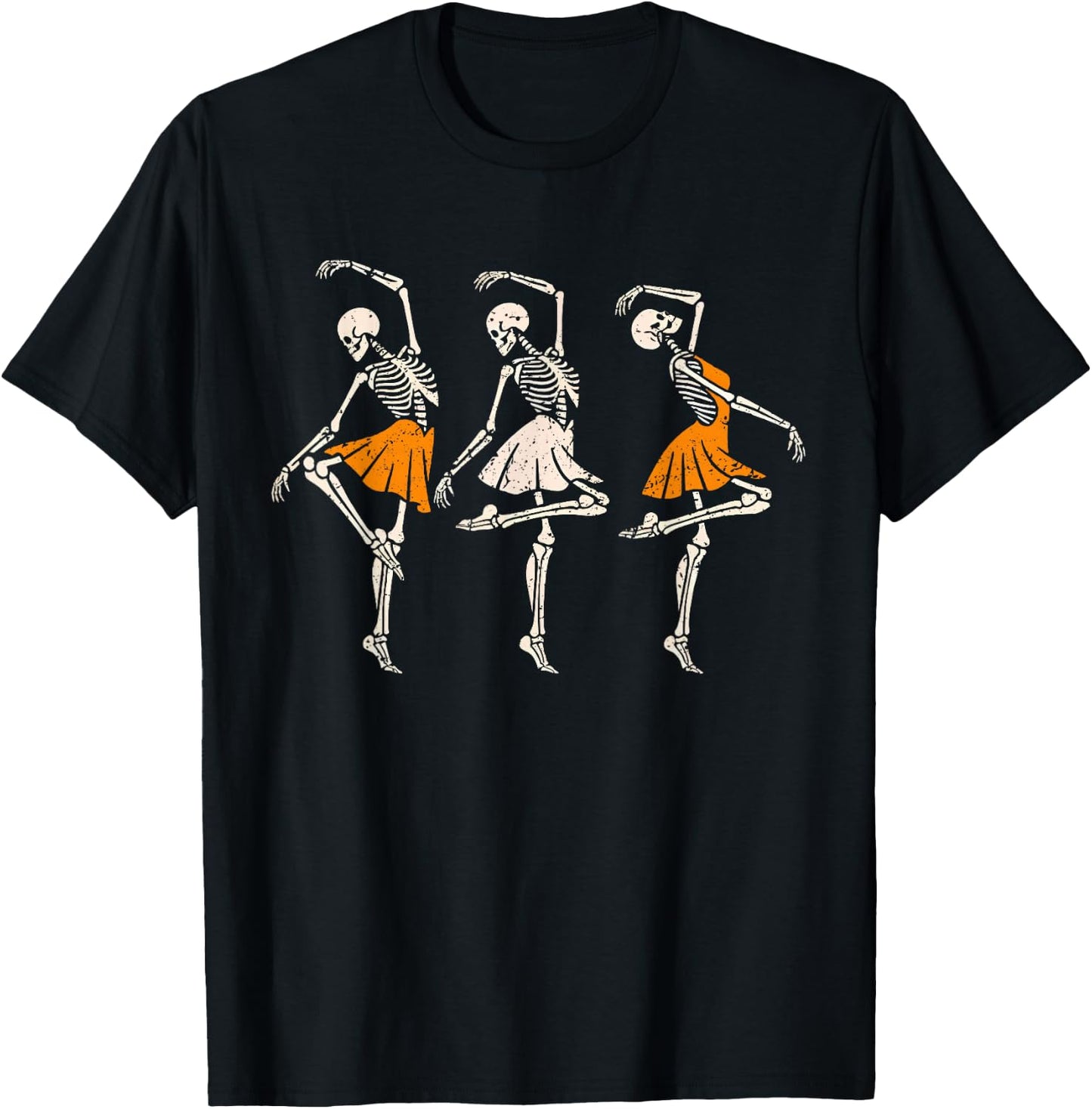 Spooky Skeleton ballet dance dress tutu For and girls T-Shirt - T-Shirt | Black