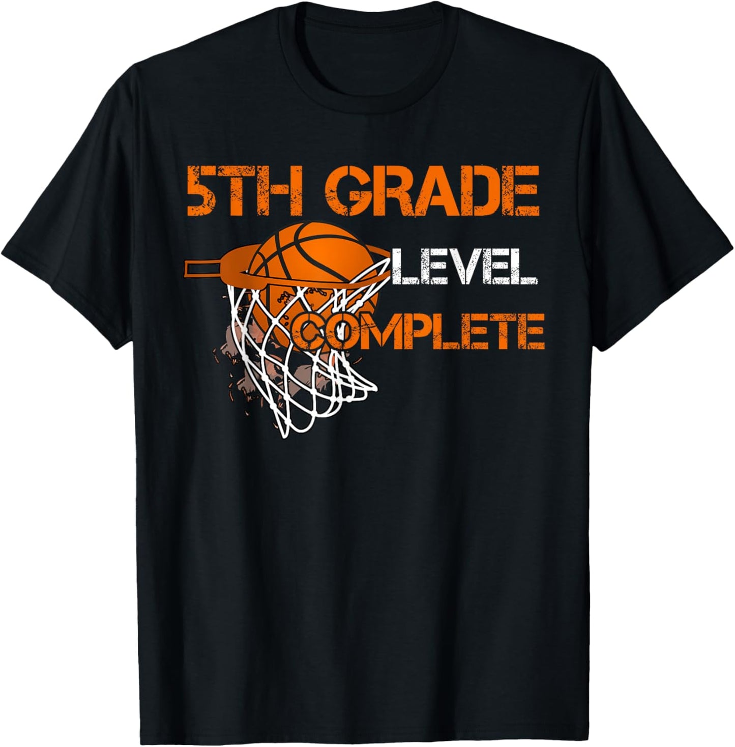 5th Grade Level Complete Basketball Back To School Boys T-Shirt - T-Shirt | Black