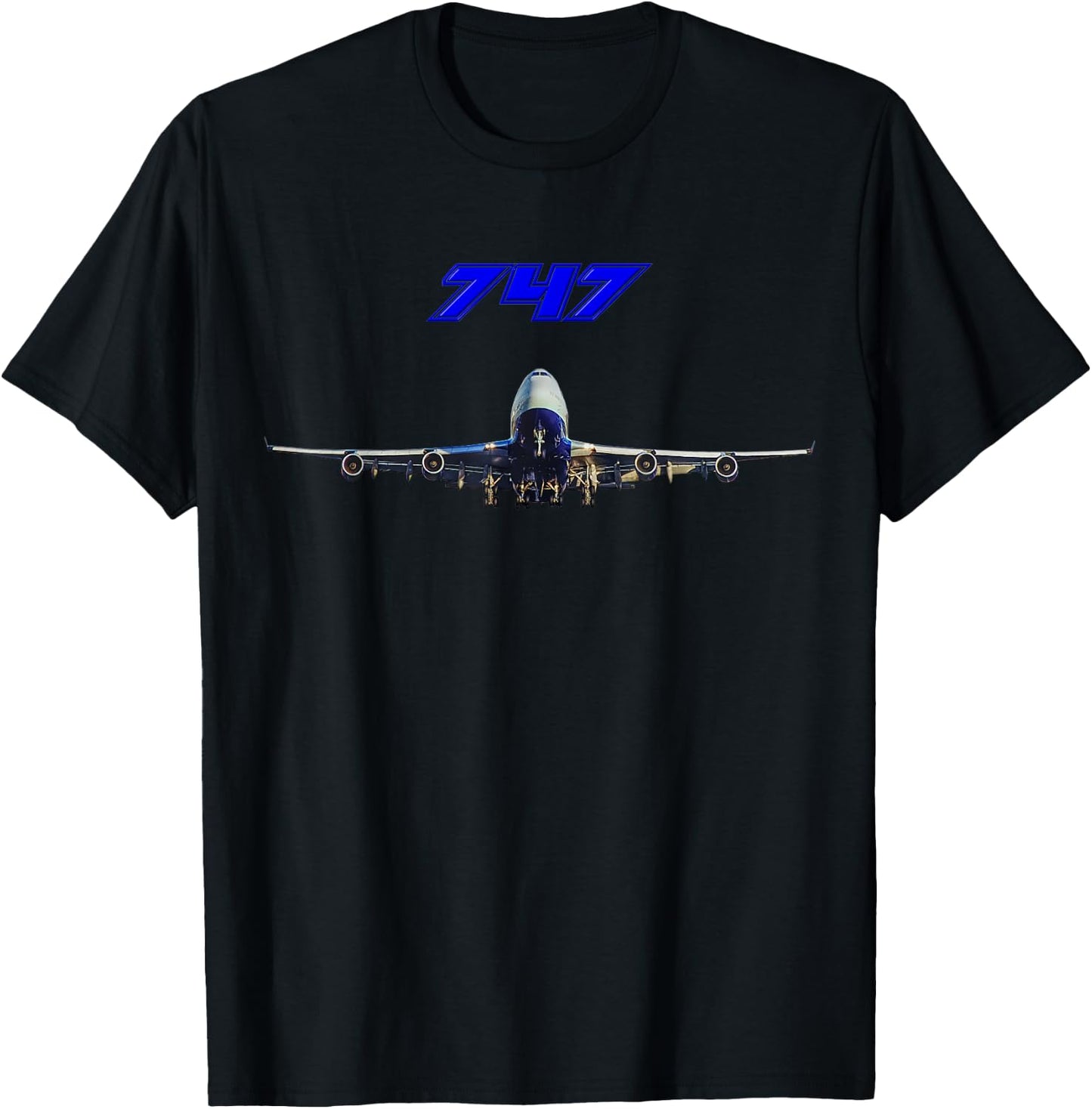 Airline Jet 747 Plane Airliner Jumbojet T-Shirt - T-Shirt | Black