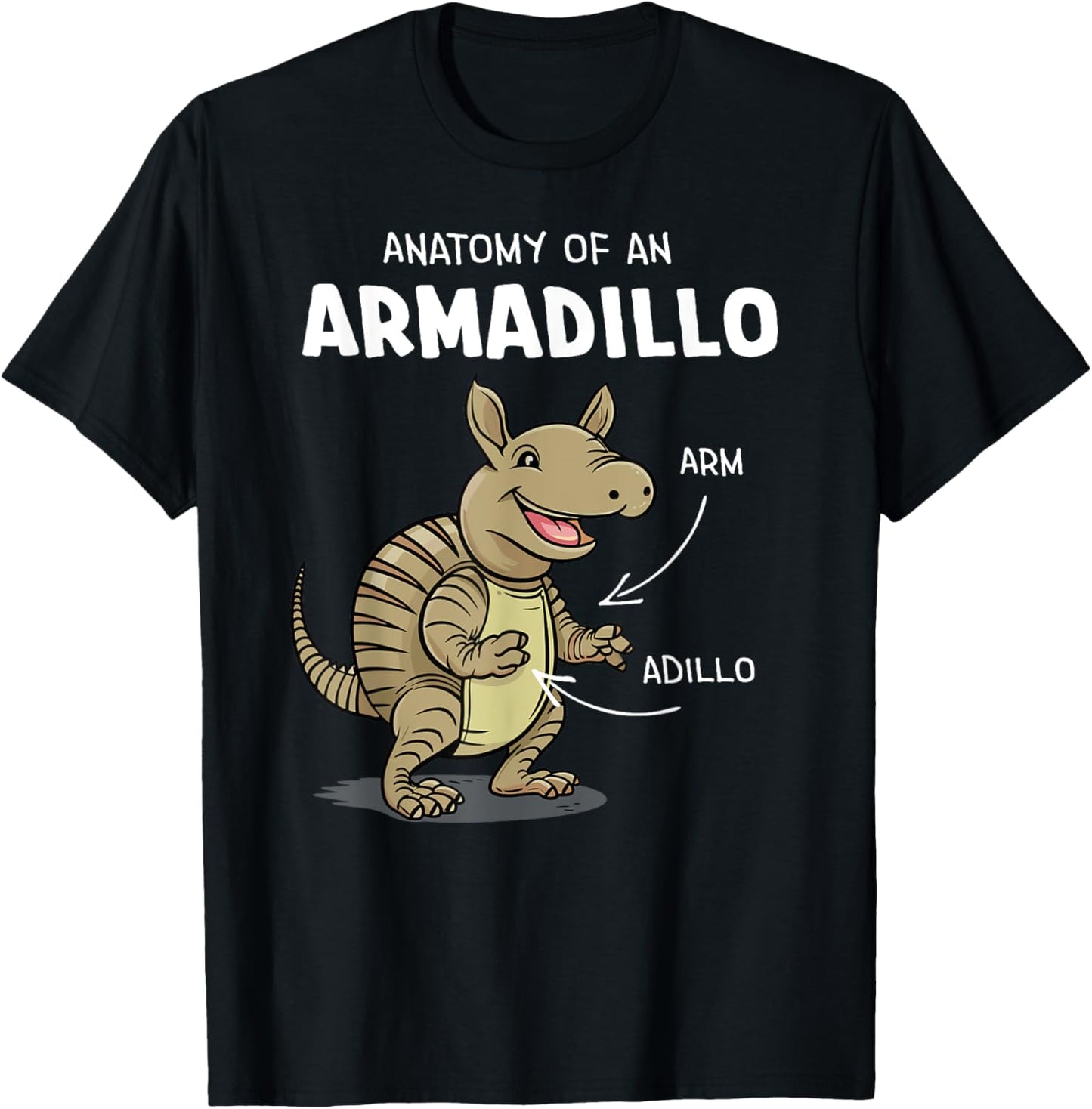 Anatomy of An Armadillo Funny T-Shirt - T-Shirt | Black