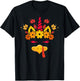 Funny Turkey Unicorn Face Girls Cute Thanksgiving Kids T-Shirt - T-Shirt | Black