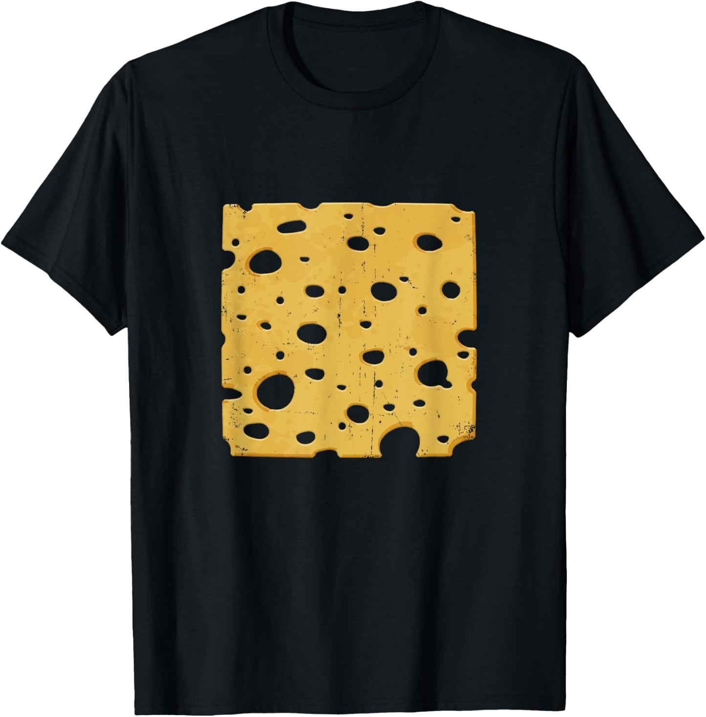 Cheese Slice funny Halloween Costume Idea T-Shirt - T-Shirt | Black