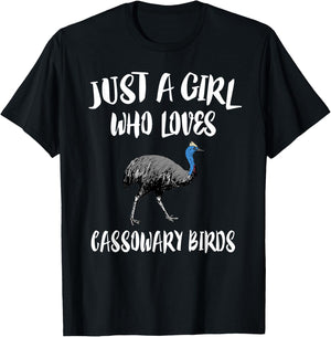 Just A Girl Who Loves Cassowary Birds Gift T-Shirt - T-Shirt | Black