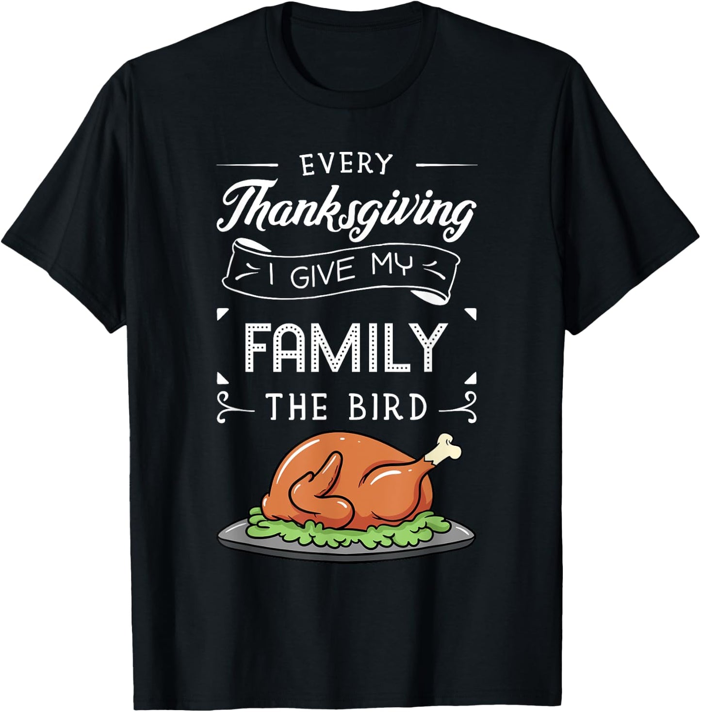 Thanksgiving Turkey Holiday Feast Harvest Blessing Gift T-Shirt - T-Shirt | Black