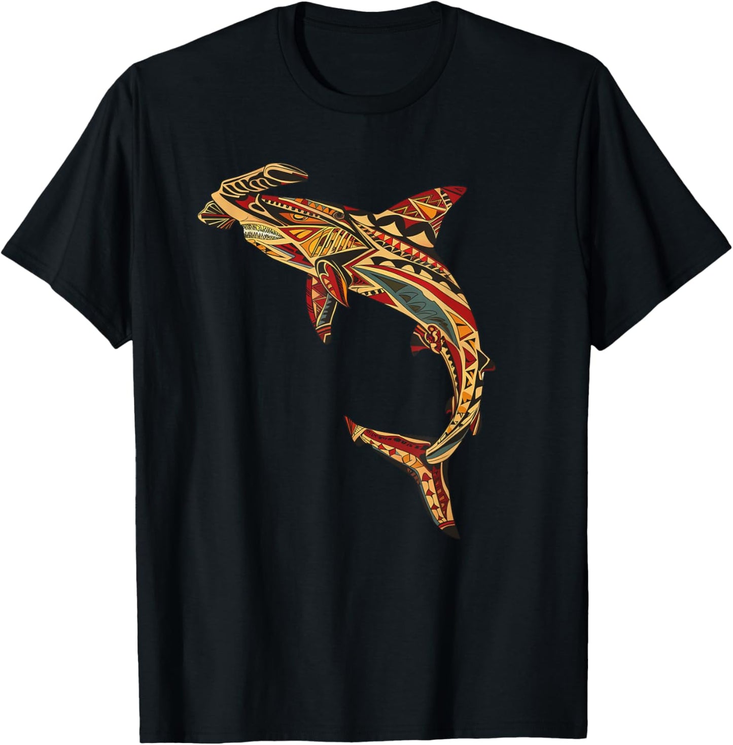 Tribal Shark Shirt - Maori Shirt - Hawaiian Tribal T-Shirt - T-Shirt | Black