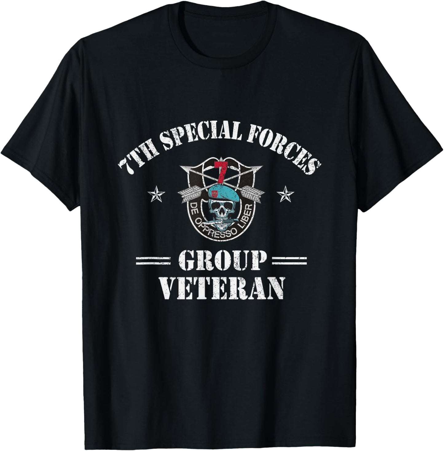 7th Special Forces Group Veteran 7th SFG Memorial 4th July T-Shirt - T-Shirt | Black
