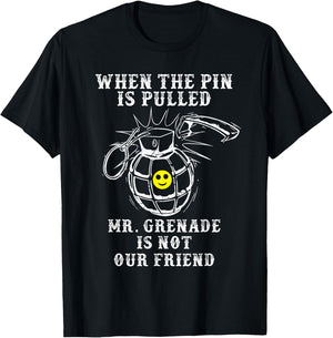 Mr. Grenade | Military Veteran Boot Camp Quote Meme T-Shirt - T-Shirt | Black