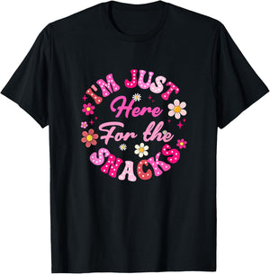 I'm Just Here For The Snacks Funny Saying Girls Kids T-Shirt - T-Shirt | Black