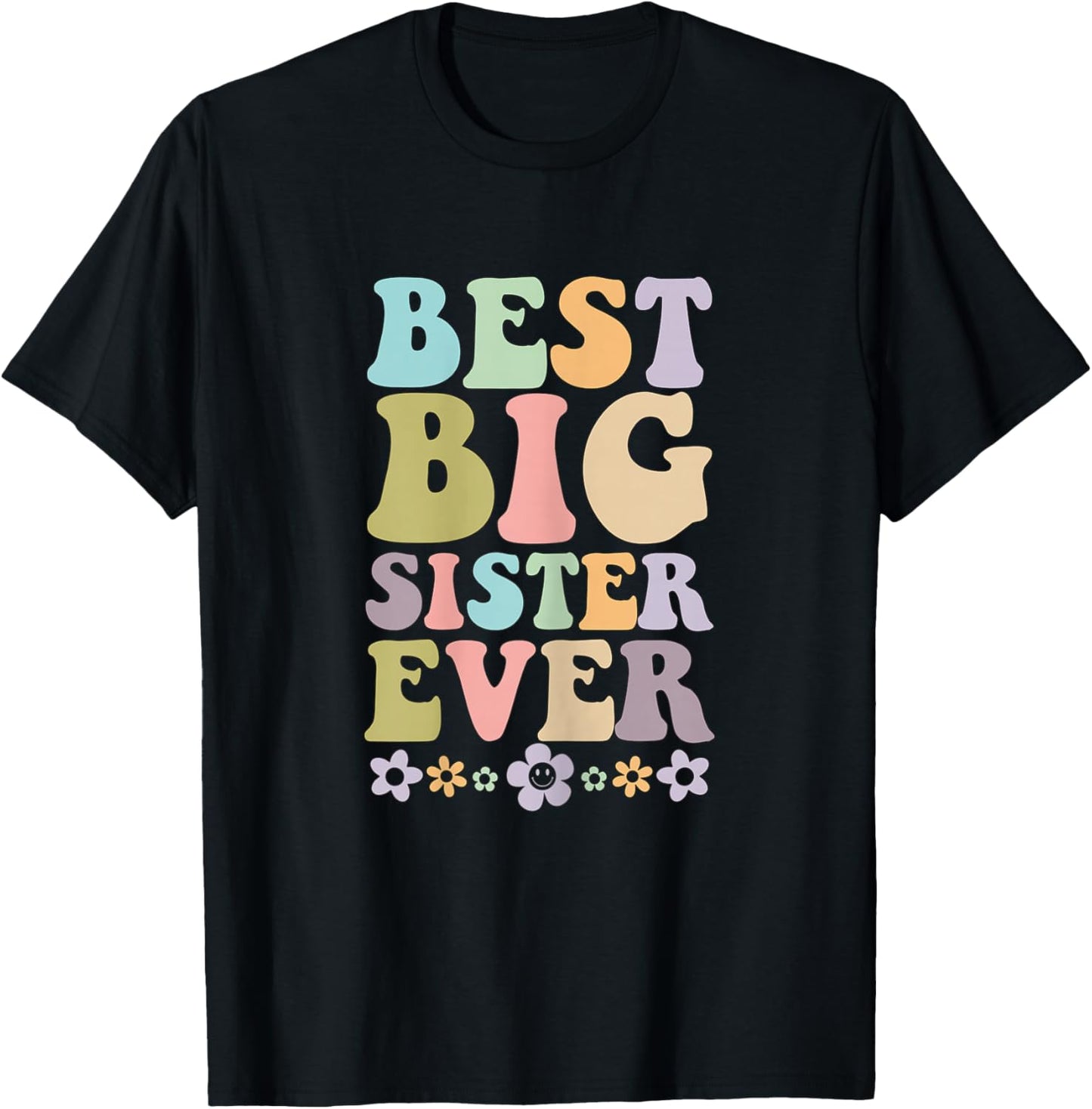 Big Sister Shirt for Girls – Baby Announcements, and Family T-Shirt - T-Shirt | Black