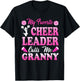 My Favorite Cheerleader Calls Me Granny Sports Cheer Family T-Shirt - T-Shirt | Black
