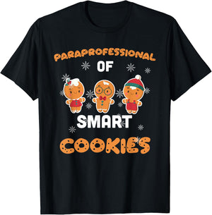 Christmas Costume Paraprofessional of Smart and cute Cookies T-Shirt - T-Shirt | Black