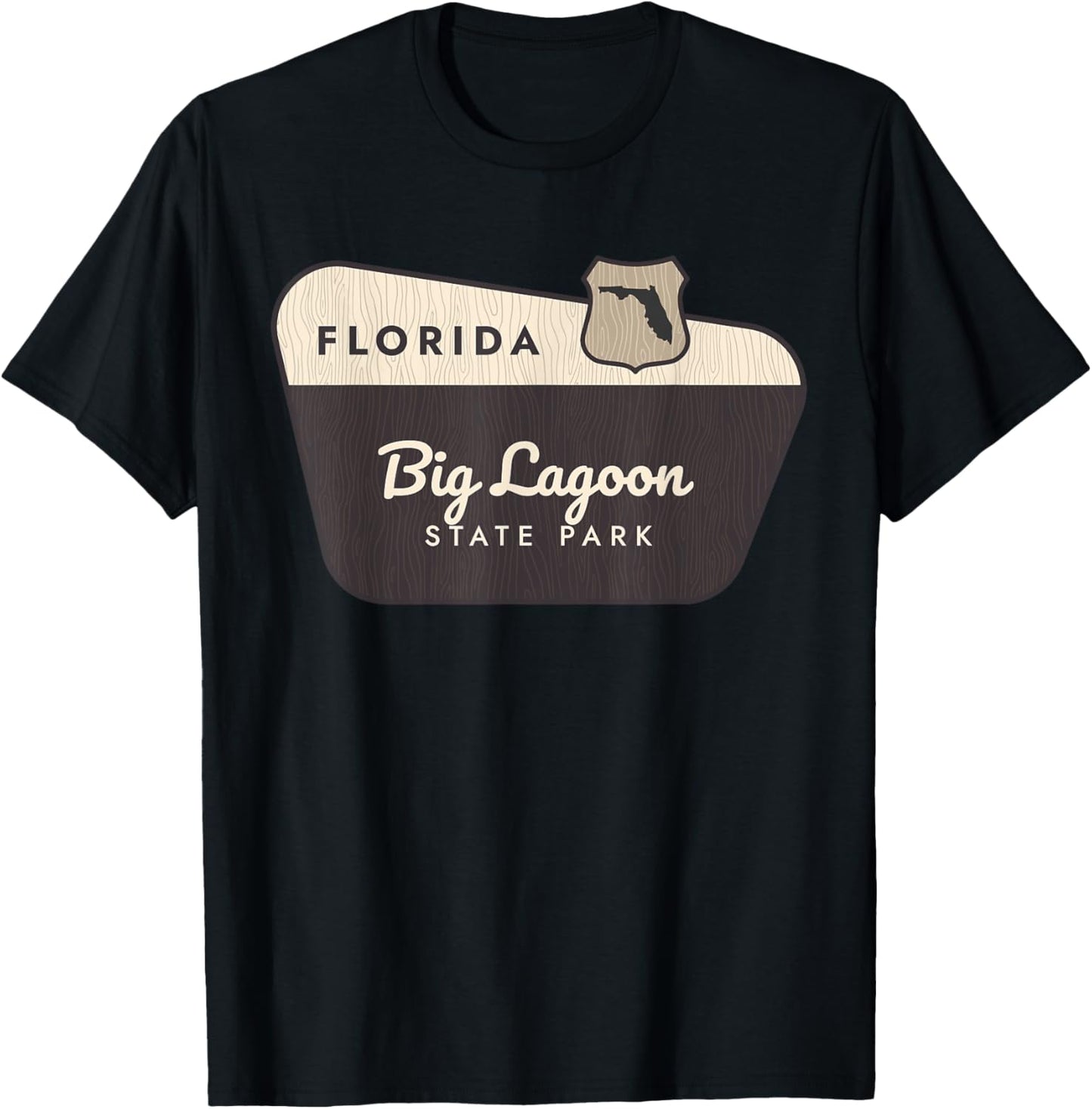 Big Lagoon State Park Florida Welcome Sign Vacation T-Shirt - T-Shirt | Black