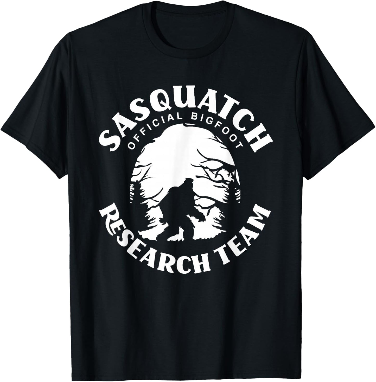 Finding Sasquatch Bigfoot Research Team Funny Bigfoot T-Shirt - T-Shirt | Black