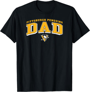 Pittsburgh Penguins Dad Arch Black NHL Officially Licensed T-Shirt - T-Shirt | Black