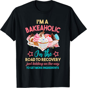 I'm a Bakeaholic - Baking - Baker Cupcake cooking | Vintage T-Shirt - T-Shirt | Black