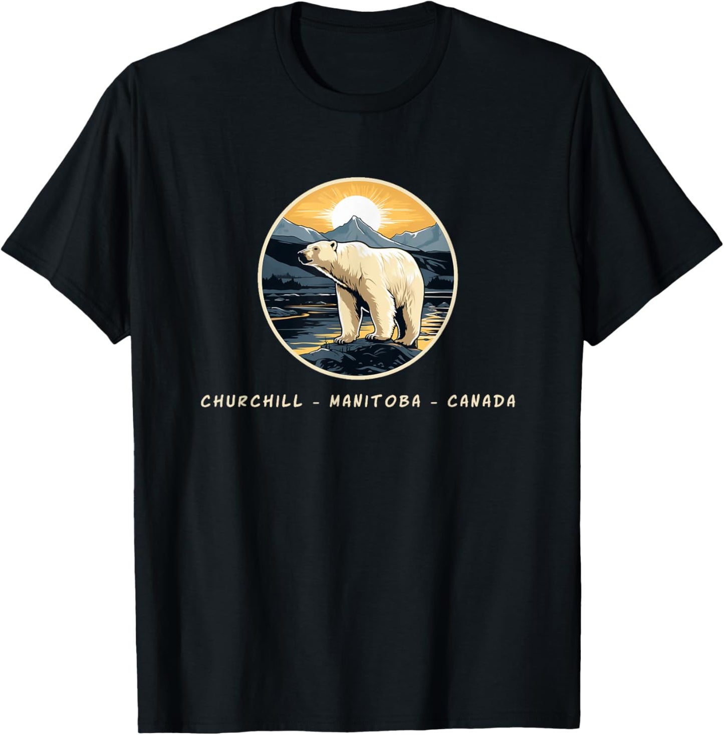Churchill Manitoba Canada Polar Bear Arctic T-Shirt - T-Shirt | Black