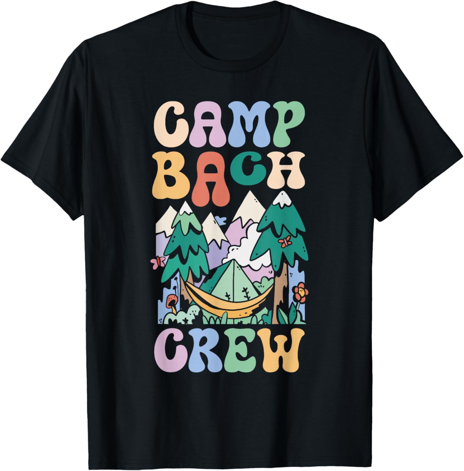 Camping Bridal Party Camp Bachelorette Camp Bach Crew T-Shirt - T-Shirt | Black